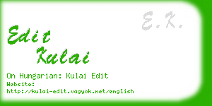 edit kulai business card